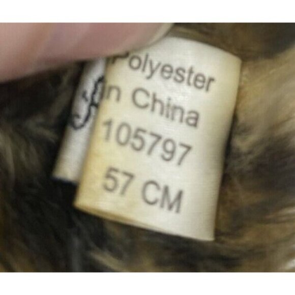 VTG Fair Weather Fairweather Animal Print Faux Fur Hat Size M 57 CM Mob Wife - Picture 12 of 14